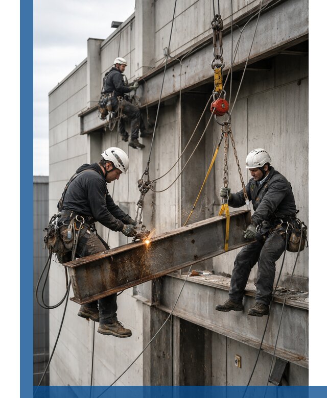 Демонтаж металлоконструкций на высоте в Сарапуле под ключ