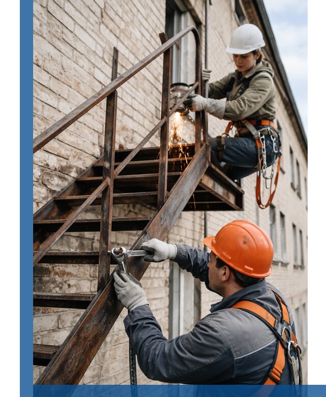 Ремонт и восстановление пожарных лестниц с выездом в Сарапуле