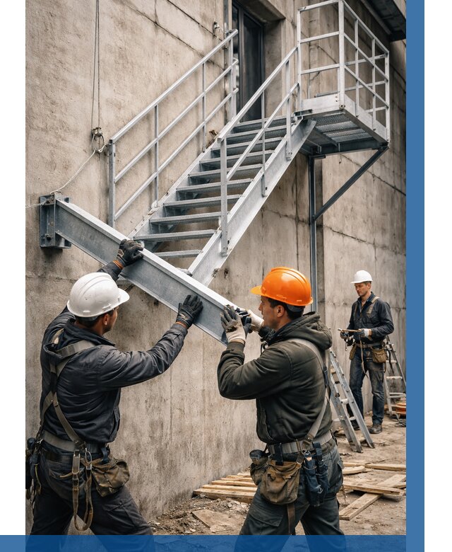 Монтаж металлических лестниц в Сарапуле от 15486 р. | ВЫСОТНИК-Срл