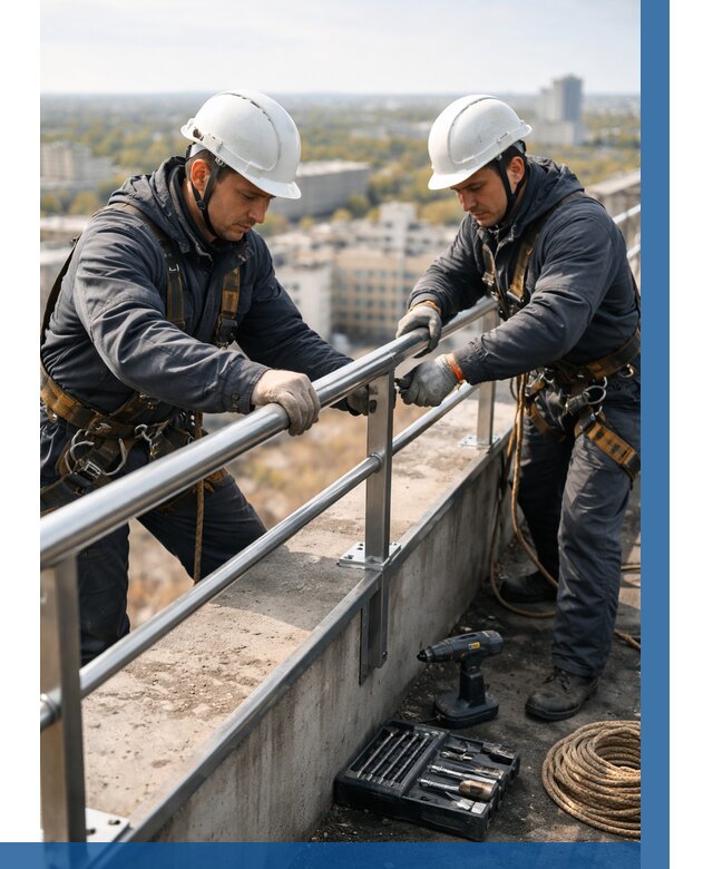 Монтаж перил на высоте в Сарапуле от 2581 р. | ВЫСОТНИК-Срл