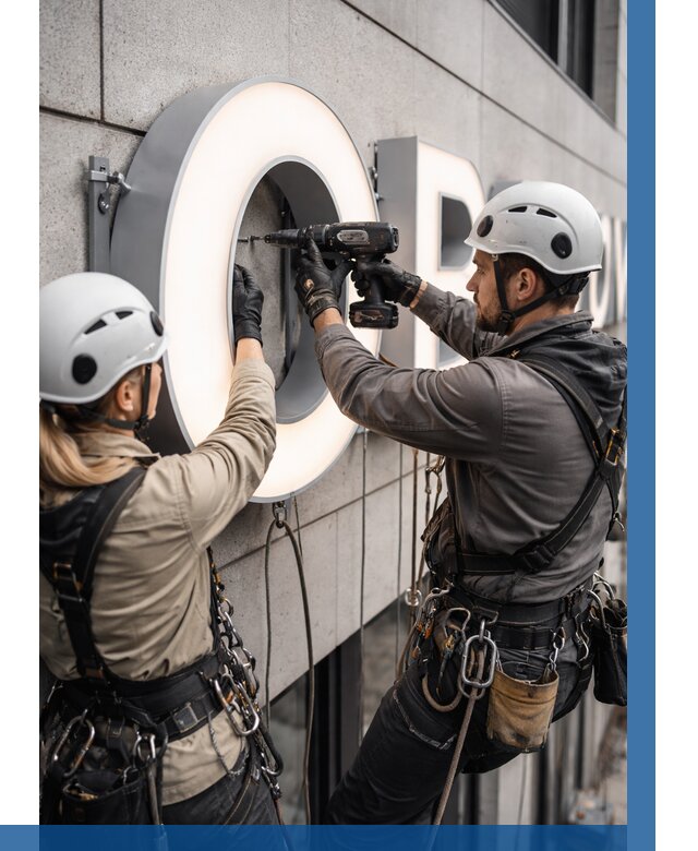 Монтаж световых букв в Сарапуле от 3097 р. под ключ ВЫСОТНИК-Срл