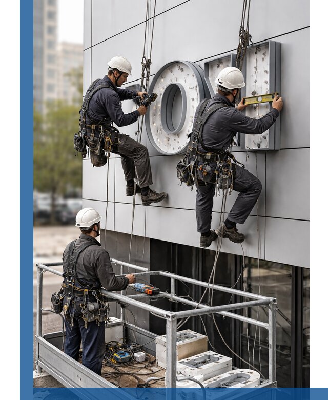 Профессиональный монтаж световых букв в Сарапуле под ключ