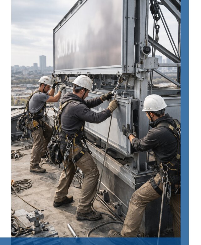 Монтаж крышной рекламной конструкции в Сарапуле от 61944 р.|ВЫСОТНИК-Срл