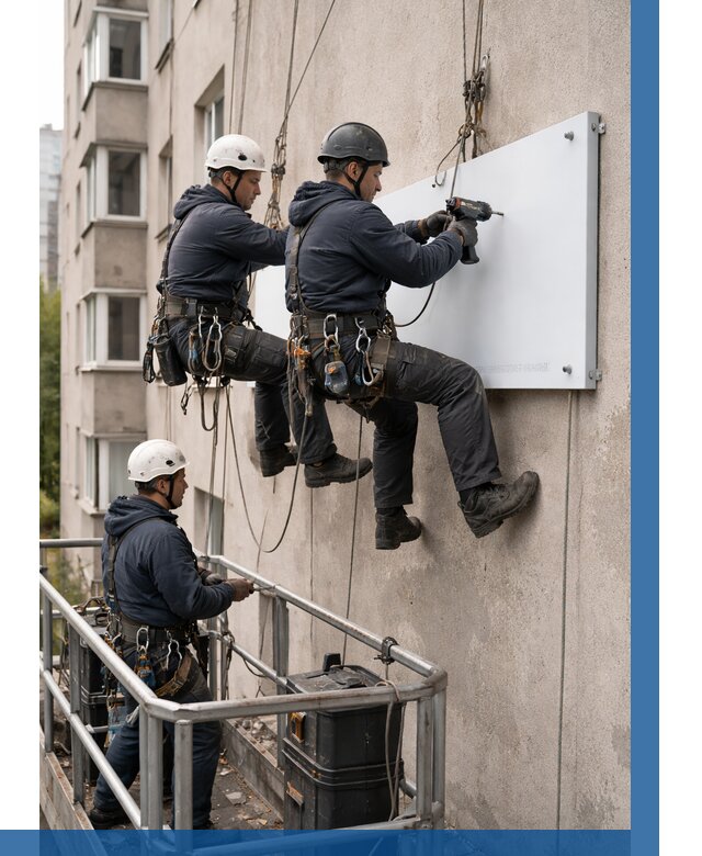 Монтаж табличек и указателей в Сарапуле от 3613 р. | ВЫСОТНИК-Срл