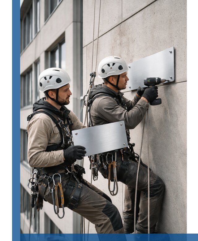 Монтаж табличек и указателей в Сарапуле для зданий и сооружений