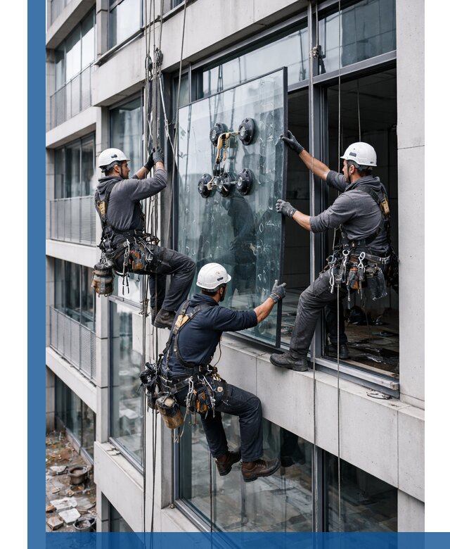 Фасадное остекление и монтаж витражей зданий в Сарапуле под ключ