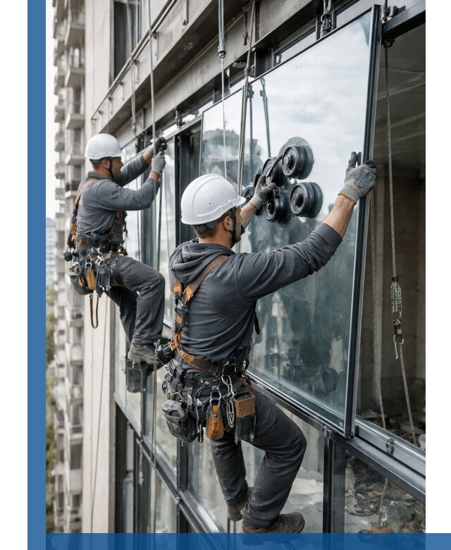 Витражное остекление фасадов и лоджий в Сарапуле под ключ