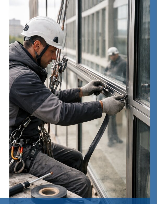 Ремонт витражных конструкций в Сарапуле от 3613 р. | ВЫСОТНИК-Срл