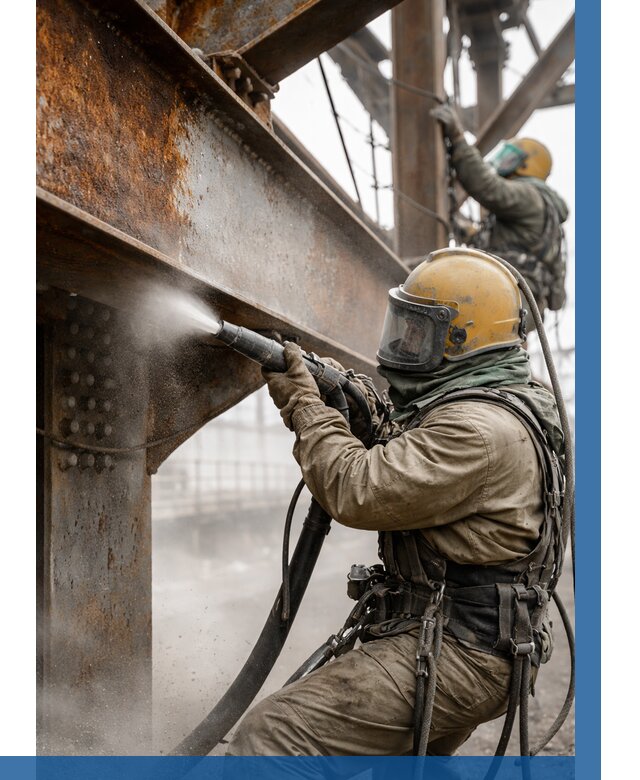 Пескоструйная очистка металлоконструкций в Сарапуле по 619 р. ВЫСОТНИК-Срл