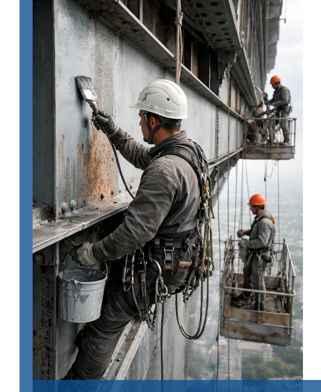 Покраска металлоконструкций на высоте в Сарапуле профессионально