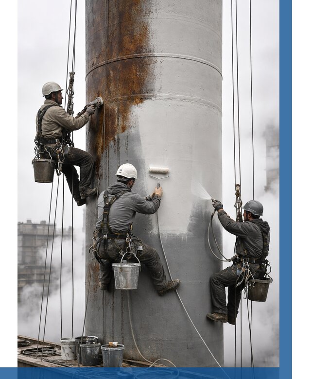 Покраска дымовых труб в Сарапуле от 8775 р. | ВЫСОТНИК-Срл