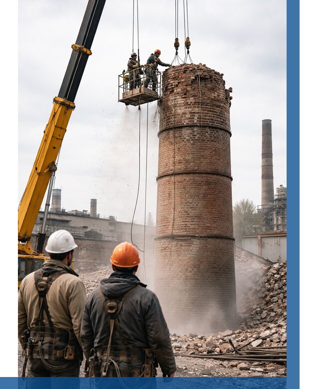 Демонтаж дымовой трубы в Сарапуле от 92916 р. | ВЫСОТНИК-Срл, смета