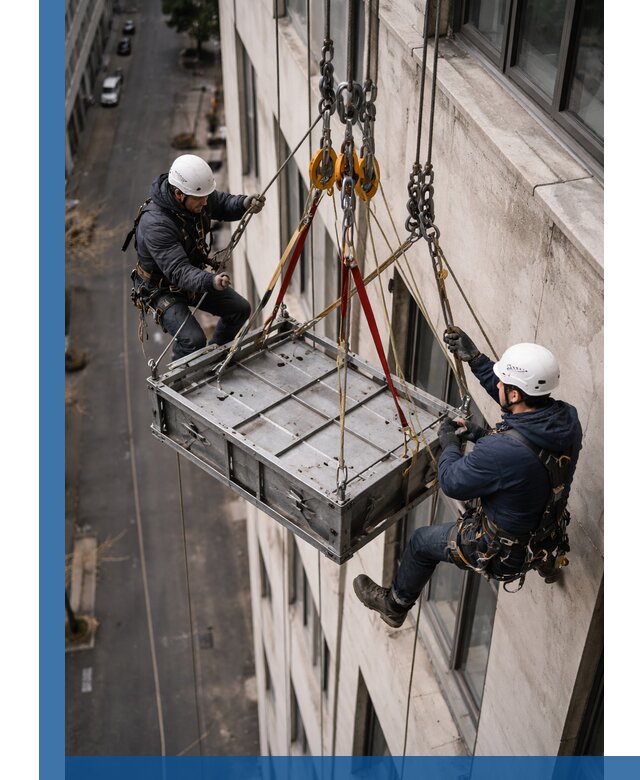 Спуск и подъем грузов по фасаду в Сарапуле для зданий