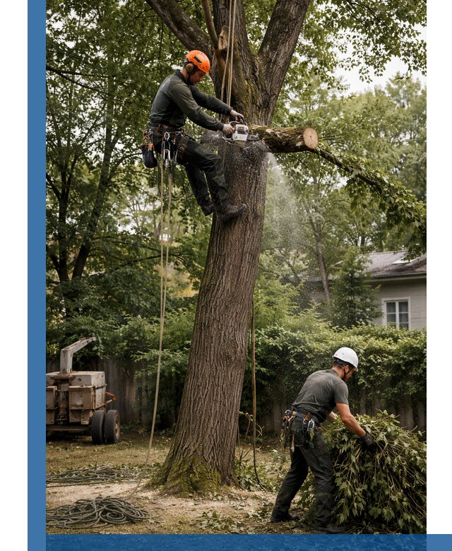 Кронирование деревьев в Сарапуле, безопасная высотная обрезка