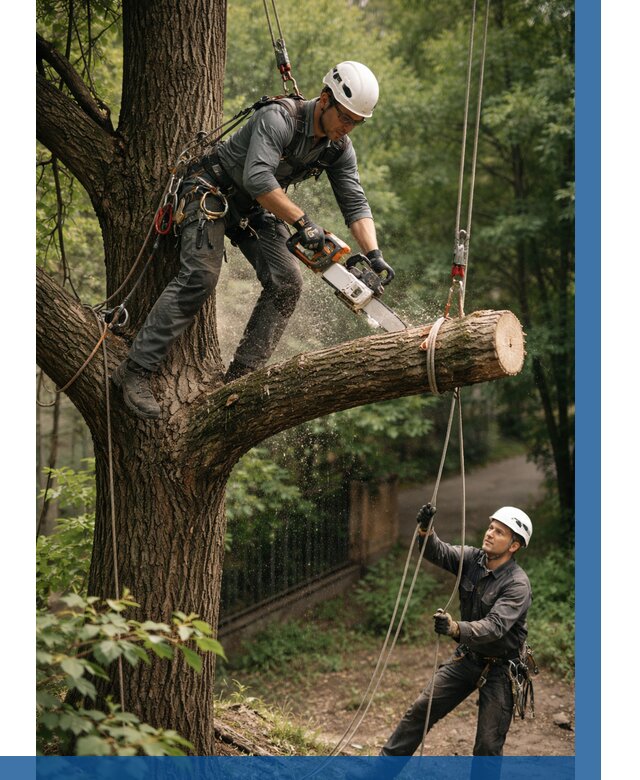 Спил деревьев альпинистами в Сарапуле от 8259 р. | ВЫСОТНИК-Срл