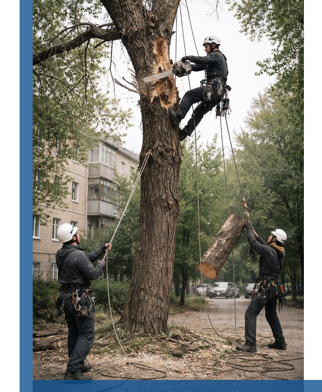 Срочное удаление аварийных деревьев в Сарапуле с гарантией безопасности