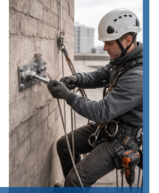 Установка анкерных точек в Сарапуле от 3613 р. | ВЫСОТНИК-Срл