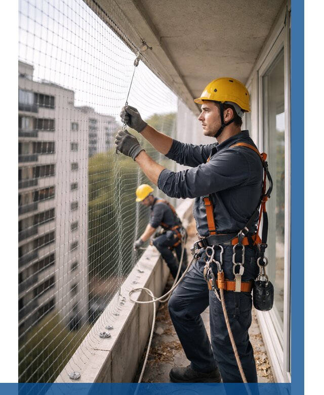 Монтаж сетки от птиц в Сарапуле от 4646 р. | ВЫСОТНИК-Срл